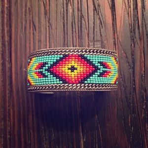 Boho Beaded Cuff bracelet